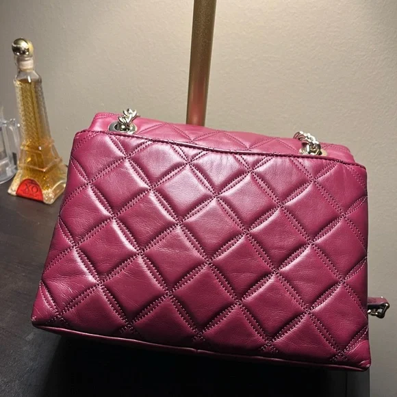 NWOT Kate Spade Burgundy medium Quilted Shoulder Bag - Picture 2 of 13